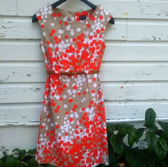 Soho Apparel LTD Retro Colorful Circle Print Dress - Picture 2 of 7